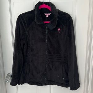Black Lilly Pulitzer fleece zip up, size M